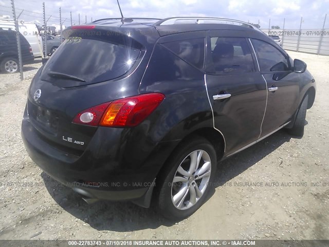 JN8AZ18W99W127269 - 2009 NISSAN MURANO S/SL/LE BEIGE photo 4