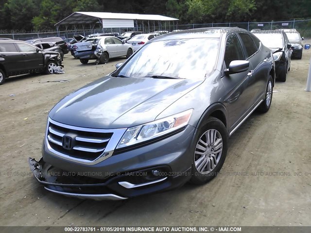 5J6TF3H52DL005728 - 2013 HONDA CROSSTOUR EXL GRAY photo 2