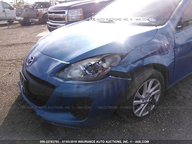 JM1BL1V75C1576211 - 2012 MAZDA 3 I BLUE photo 6