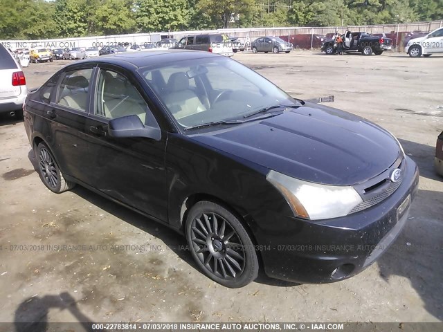 1FAHP3GN4AW271214 - 2010 FORD FOCUS SES BLACK photo 1