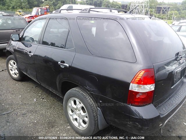 2HNYD18632H529585 - 2002 ACURA MDX TOURING BLACK photo 3