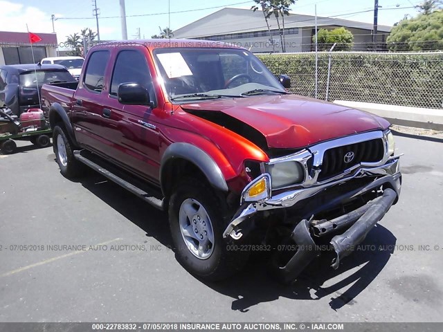 5TEGM92N63Z249374 - 2003 TOYOTA TACOMA DOUBLE CAB PRERUNNER RED photo 1