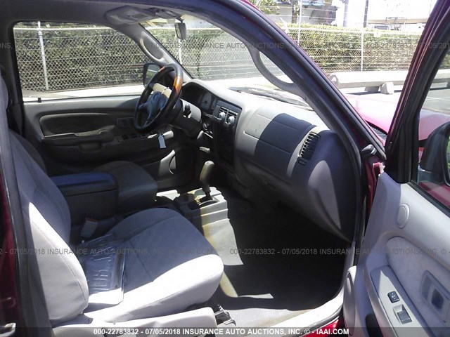 5TEGM92N63Z249374 - 2003 TOYOTA TACOMA DOUBLE CAB PRERUNNER RED photo 5