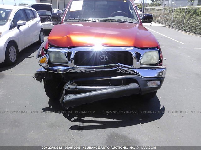 5TEGM92N63Z249374 - 2003 TOYOTA TACOMA DOUBLE CAB PRERUNNER RED photo 6