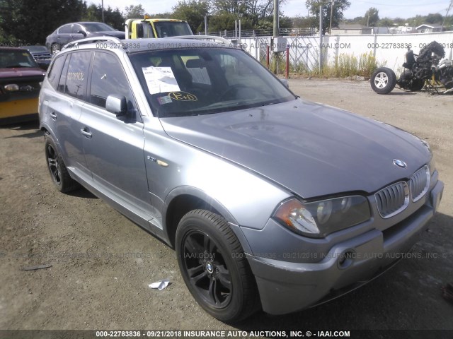 WBXPA93404WC34792 - 2004 BMW X3 3.0I SILVER photo 1