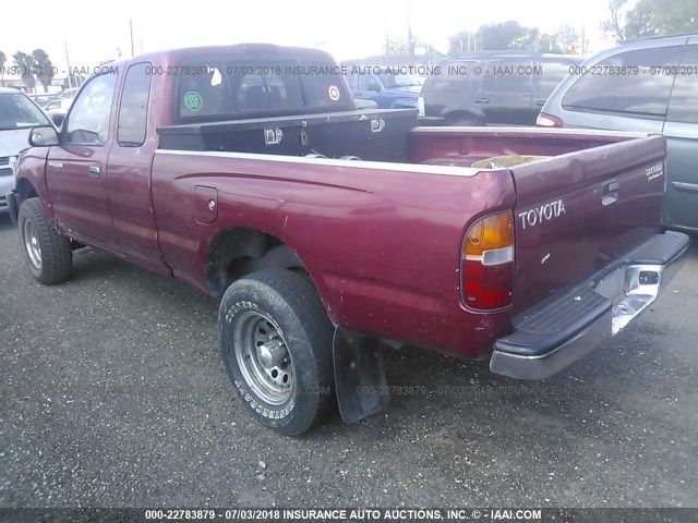 4TASN92N5YZ602029 - 2000 TOYOTA TACOMA XTRACAB PRERUNNER მუქწითელი ფოტო 3