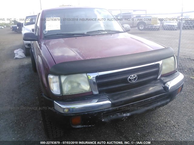 4TASN92N5YZ602029 - 2000 TOYOTA TACOMA XTRACAB PRERUNNER მუქწითელი ფოტო 6