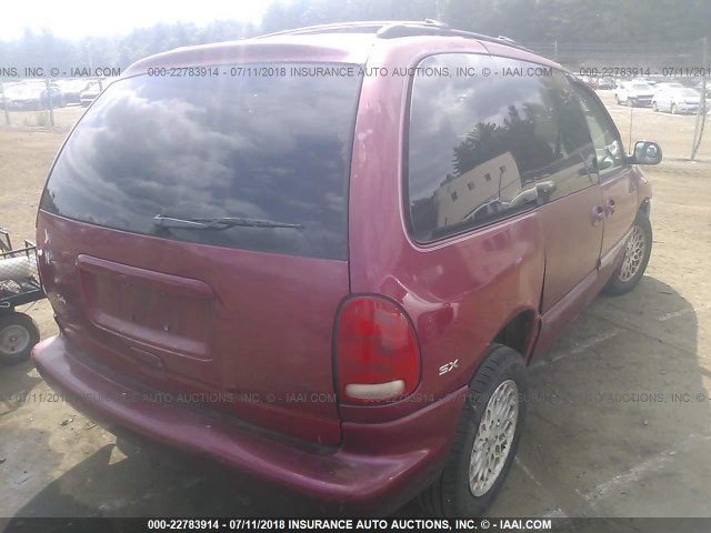 1C4GP55L0WB542500 - 1998 CHRYSLER TOWN & COUNTRY SX RED photo 4
