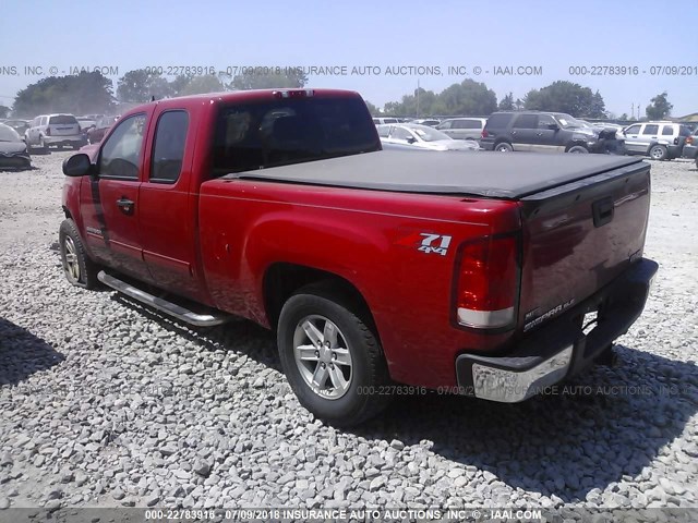 1GTR2VE38BZ102128 - 2011 GMC SIERRA K1500 SLE RED photo 3