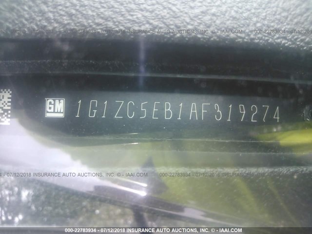 1G1ZC5EB1AF319274 - 2010 CHEVROLET MALIBU 1LT 灰色 照片 9