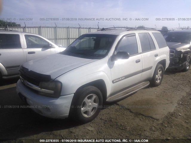 1GNDS13S532411554 - 2003 CHEVROLET TRAILBLAZER  WHITE photo 2