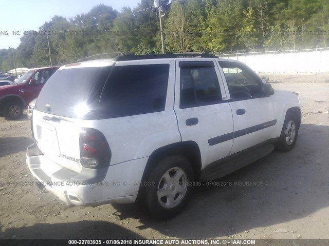 1GNDS13S532411554 - 2003 CHEVROLET TRAILBLAZER  WHITE photo 4