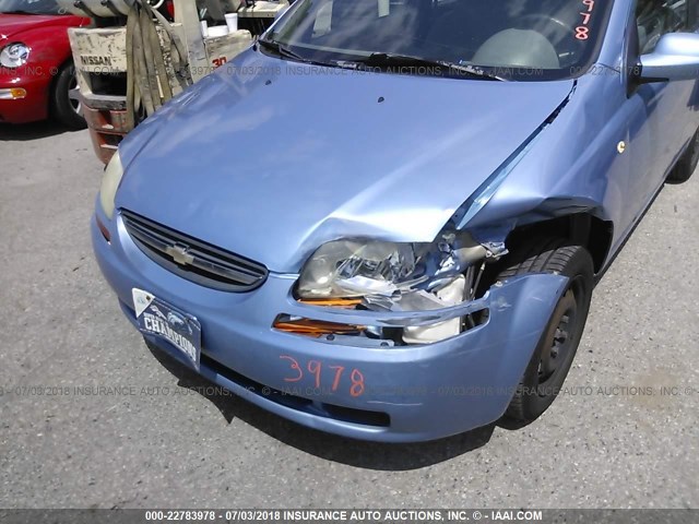 KL1TD62675B349083 - 2005 CHEVROLET AVEO LS 浅蓝色 照片 6