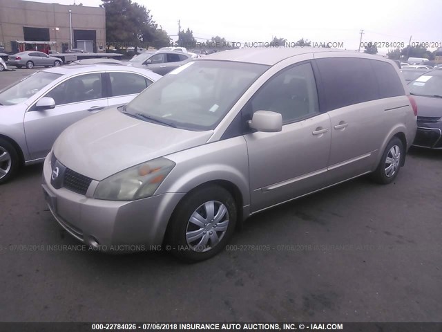 5N1BV28U74N306968 - 2004 NISSAN QUEST S/SE/SL GOLD photo 2