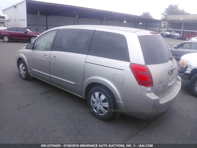 5N1BV28U74N306968 - 2004 NISSAN QUEST S/SE/SL GOLD photo 3