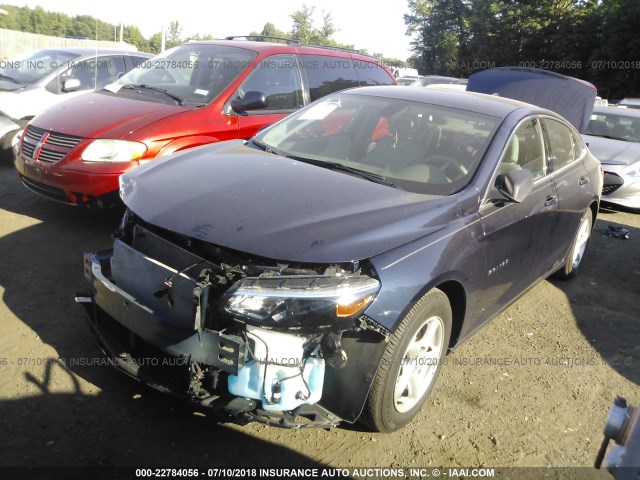 1G1ZB5ST7HF111328 - 2017 CHEVROLET MALIBU LS Bənövşəyi foto 2