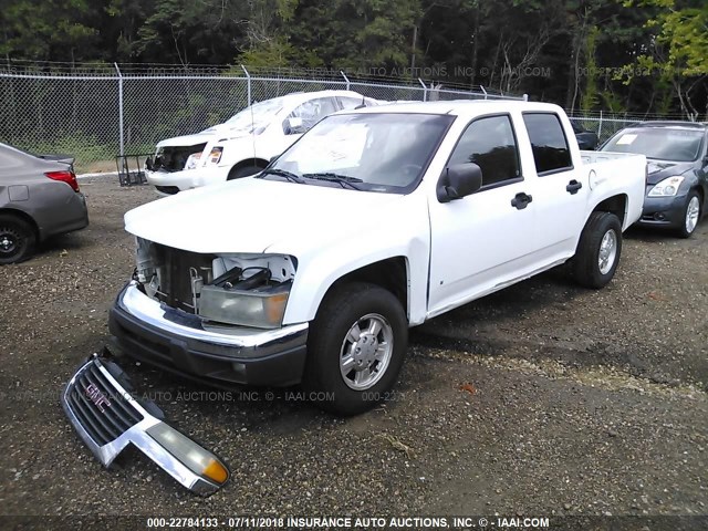 1GTCS43E488185091 - 2008 GMC CANYON SLE/SLT WHITE photo 2