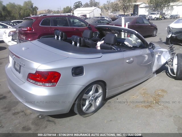 WBAUN1C51DVR01254 - 2013 BMW 128 I SILVER photo 4