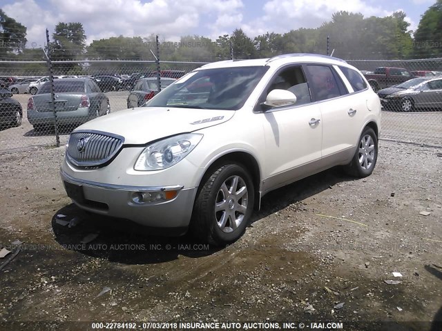 5GALRBED3AJ116087 - 2010 BUICK ENCLAVE CXL WHITE photo 2