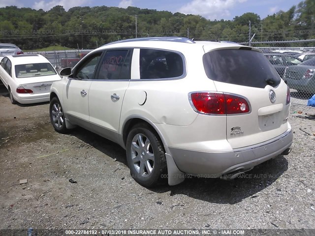 5GALRBED3AJ116087 - 2010 BUICK ENCLAVE CXL WHITE photo 3