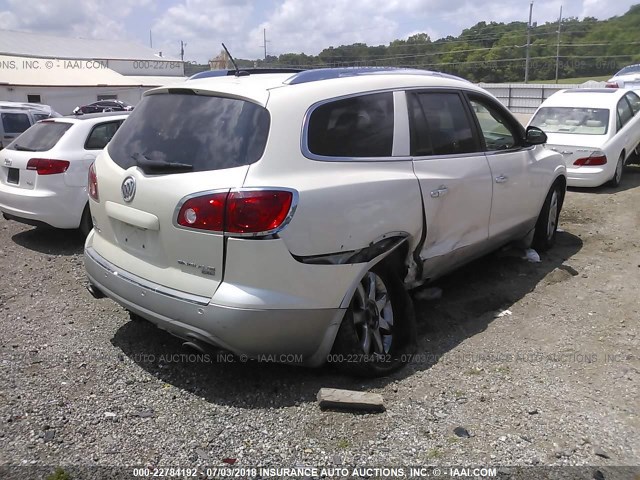 5GALRBED3AJ116087 - 2010 BUICK ENCLAVE CXL WHITE photo 4