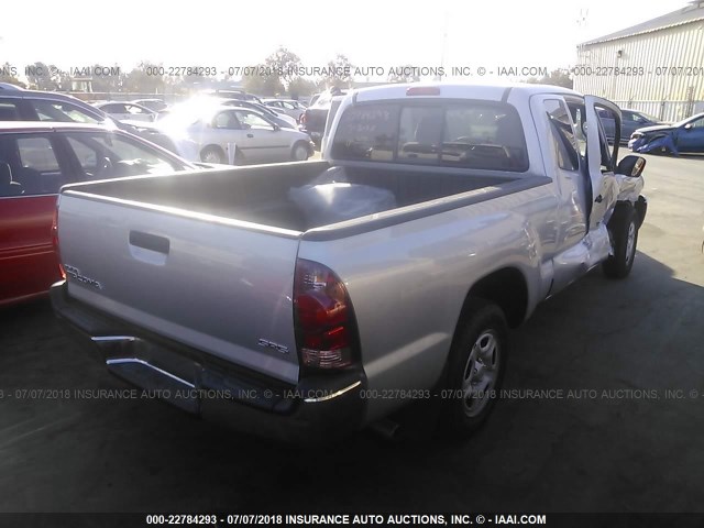5TETX22N08Z584313 - 2008 TOYOTA TACOMA ACCESS CAB Silber Foto 4