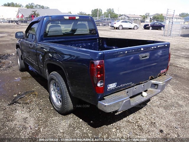 1GTCS146648102115 - 2004 GMC CANYON Navy photo 3