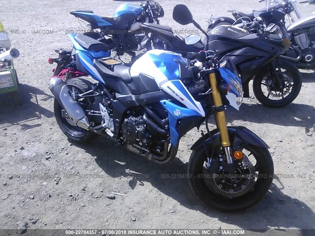 JS1GR7NA8F2100711 - 2015 SUZUKI GSX-S750 BLUE photo 1