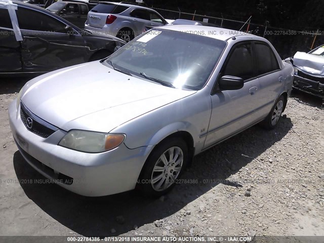 JM1BJ225610422835 - 2001 MAZDA PROTEGE LX/ES GRAY photo 2