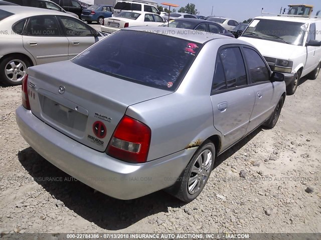 JM1BJ225610422835 - 2001 MAZDA PROTEGE LX/ES ნაცრისფერი ფოტო 4