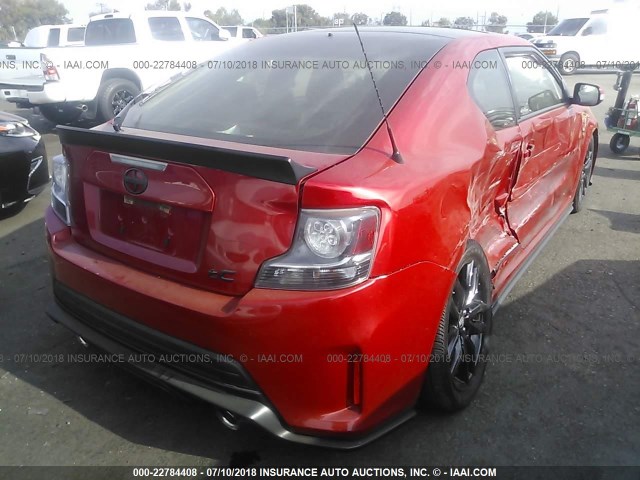 JTKJF5C73GJ026050 - 2016 TOYOTA SCION TC 红色 照片 4