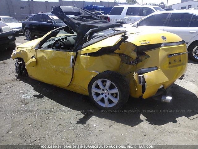 JN1AZ36D15M700067 - 2005 NISSAN 350Z ROADSTER YELLOW photo 3