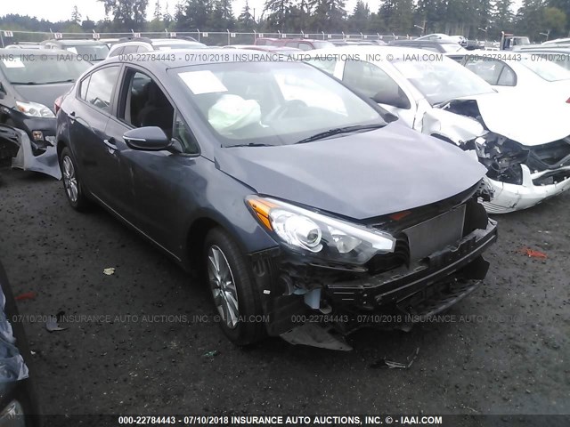 KNAFX4A69E5206845 - 2014 KIA FORTE LX BLACK photo 1