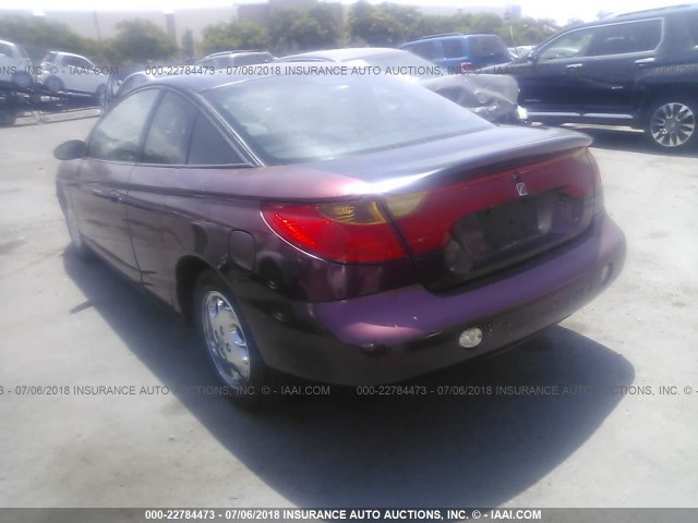 1G8ZY14722Z197615 - 2002 SATURN SC2 BLACK photo 3