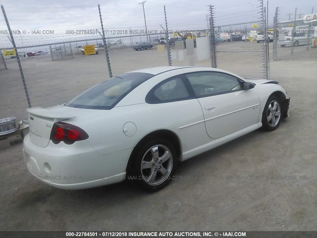 4B3AG52H65E032509 - 2005 DODGE STRATUS R/T WHITE photo 4