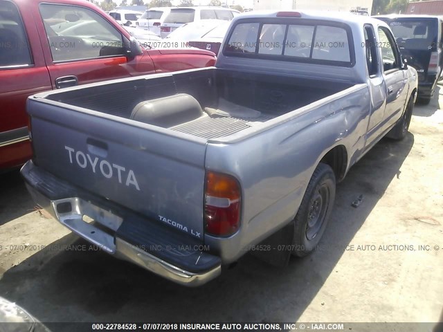 4TAVL52N3VZ272477 - 1997 TOYOTA TACOMA XTRACAB BLUE photo 4