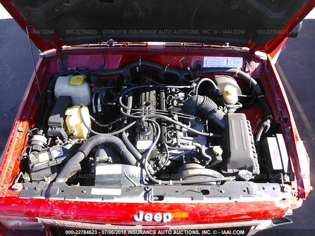 1J4FJ78S9TL181893 - 1996 JEEP CHEROKEE COUNTRY RED photo 10