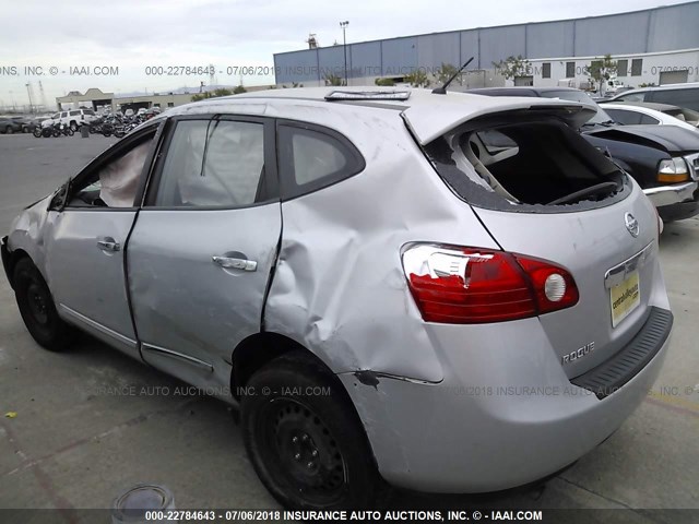 JN8AS5MT7CW292994 - 2012 NISSAN ROGUE S/SV SILVER photo 3