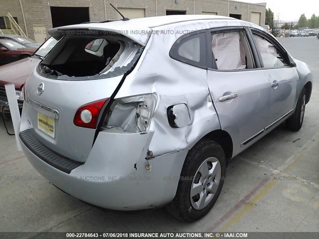 JN8AS5MT7CW292994 - 2012 NISSAN ROGUE S/SV SILVER photo 4