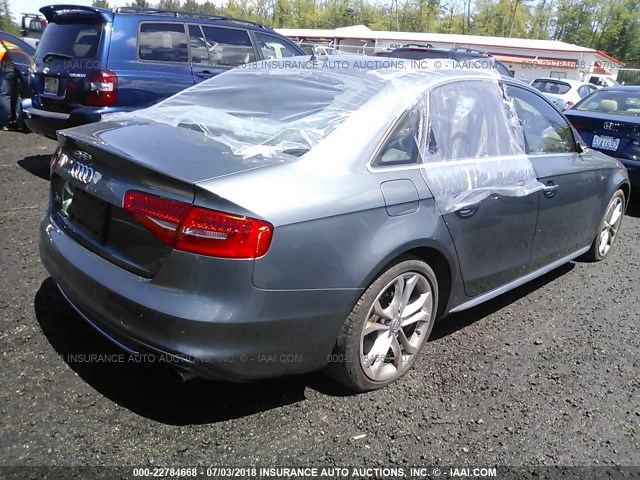 WAUMGAFLXDA170870 - 2013 AUDI S4 PRESTIGE GRAY photo 4