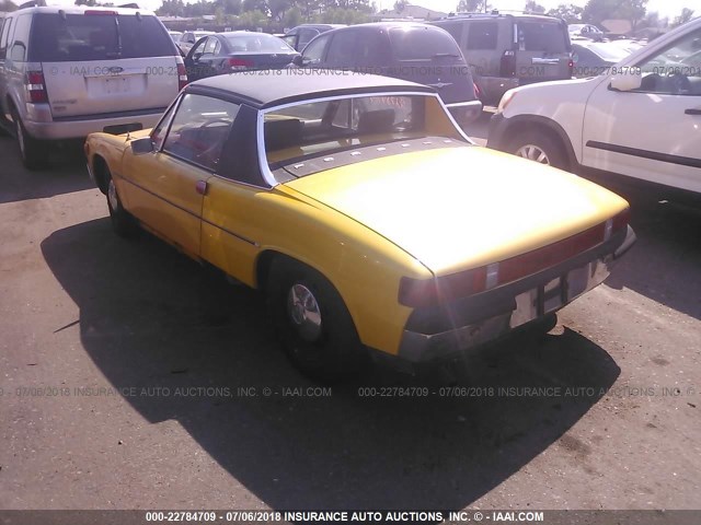 4732910915 - 1973 PORSCHE 914 YELLOW photo 3