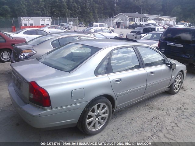 YV1TS59H841369339 - 2004 VOLVO S80 2.5T GRAY photo 4