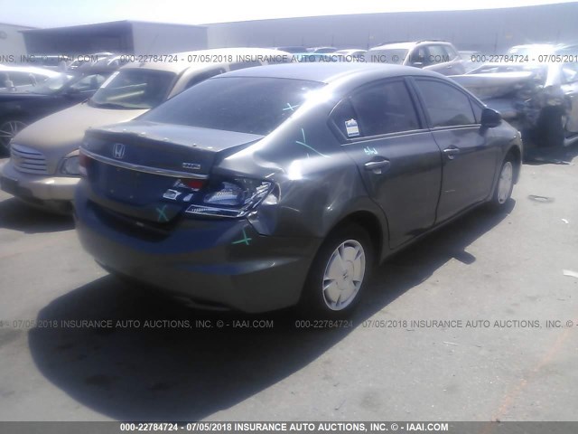 2HGFB2F69DH539859 - 2013 HONDA CIVIC HF GRAY photo 4