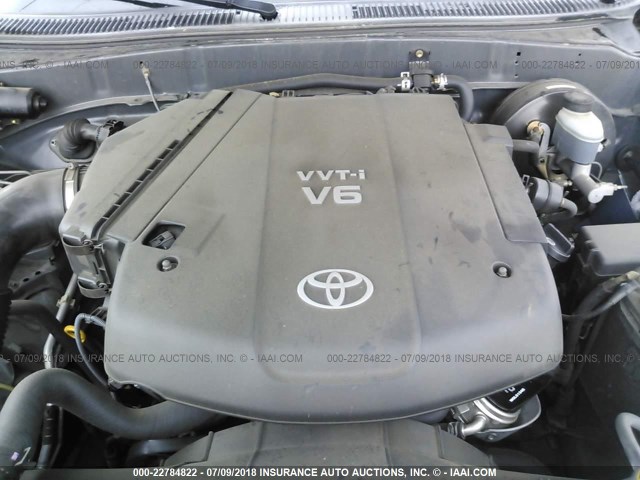 5TBRU341X5S443544 - 2005 TOYOTA TUNDRA ACCESS CAB SR5 GRAY photo 10