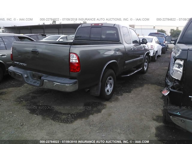 5TBRU341X5S443544 - 2005 TOYOTA TUNDRA ACCESS CAB SR5 GRAY photo 4