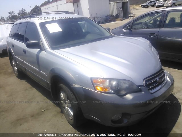 4S4BP61C256377378 - 2005 SUBARU LEGACY OUTBACK 2.5I SILVER photo 1