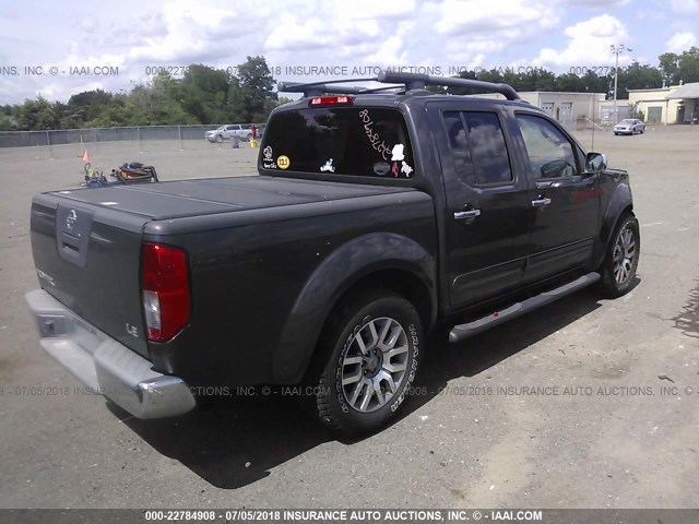 1N6AD0ER9AC445835 - 2010 NISSAN FRONTIER CREW CAB SE/LE/NISMO GRAY photo 4