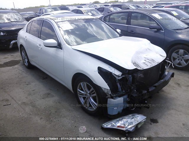 JN1CV6AP8BM303801 - 2011 INFINITI G37 SPORT WHITE photo 1