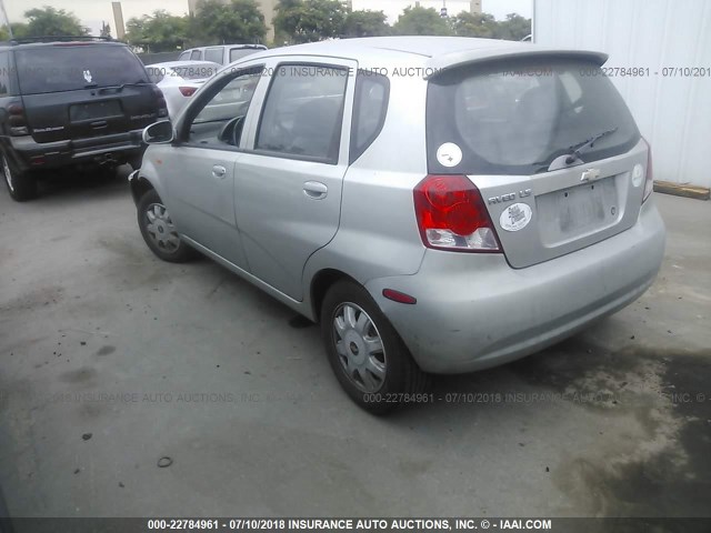 KL1TJ62604B132434 - 2004 CHEVROLET AVEO LS SILVER photo 3