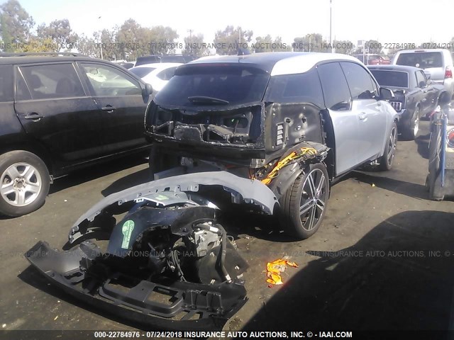 WBY1Z4C51EV276656 - 2014 BMW I3 REX SILVER photo 4